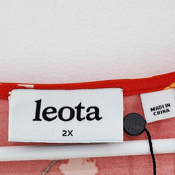 Leota Women's Plus Darcy Floral Romper Red Size 2X - Picture 8 of 11